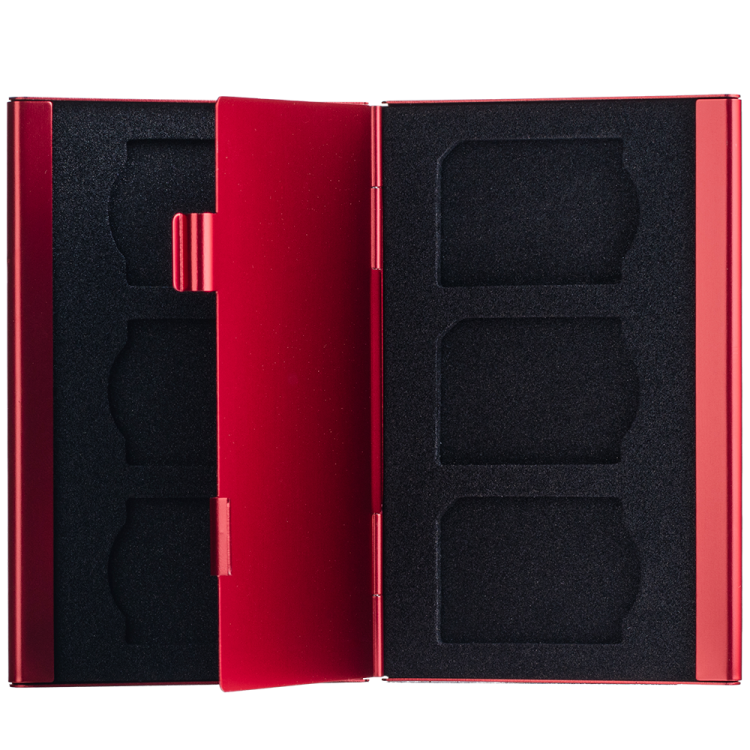Genesis Gear Card Storage Box 6SD Red